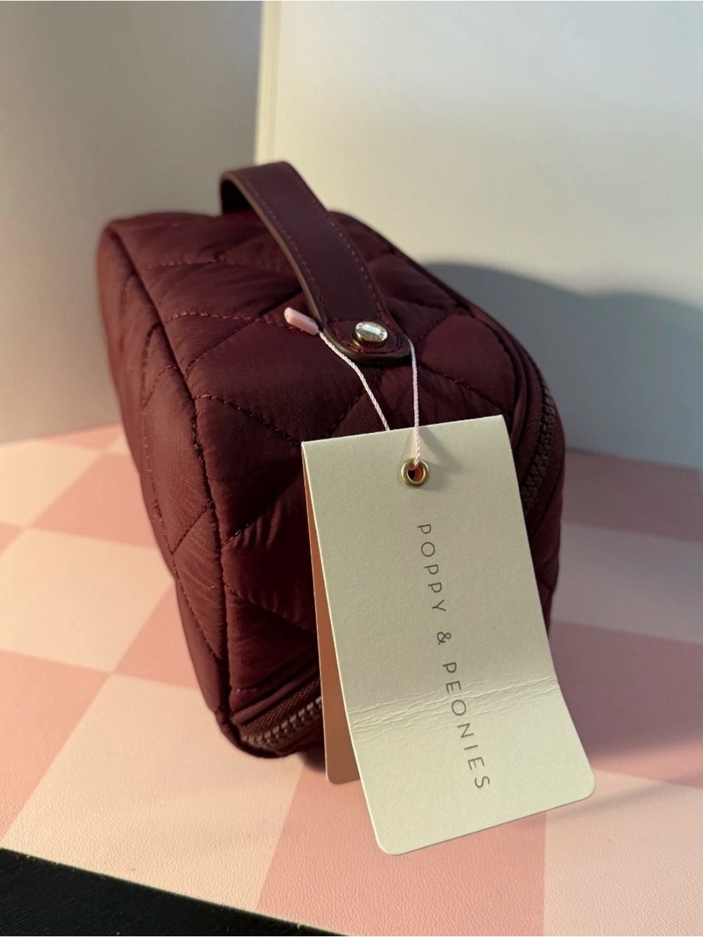 Poppy & Peonies Open and Glow Cosmetic Bag - Berry - Picture 5 of 5